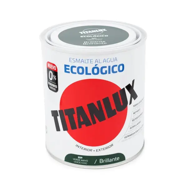 Esmalte titanlux ecológico brillante verde mayo 750ml