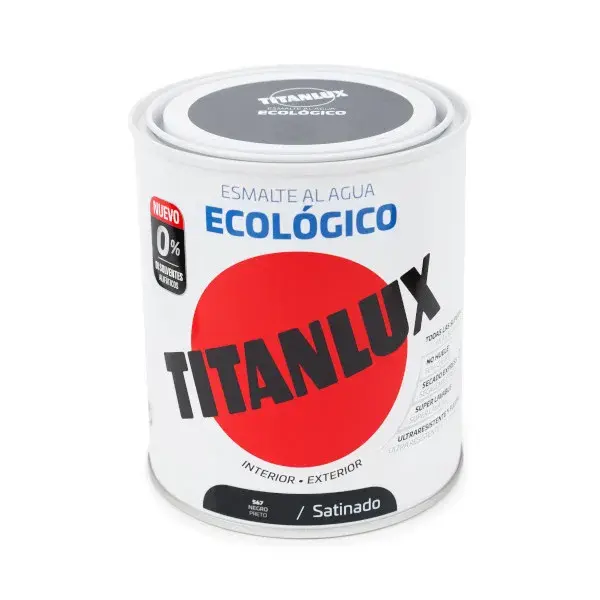 Esmalte titanlux ecológico satinado negro 750ml