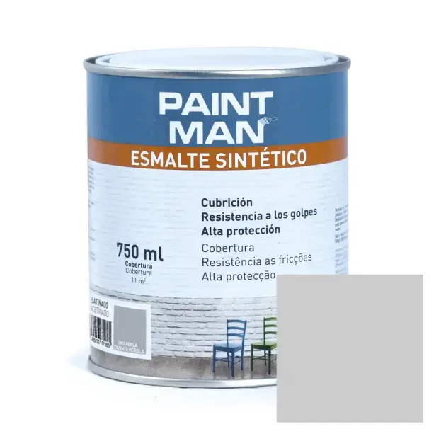 Esmalte sintético gris perla satinado paintman 750 ml