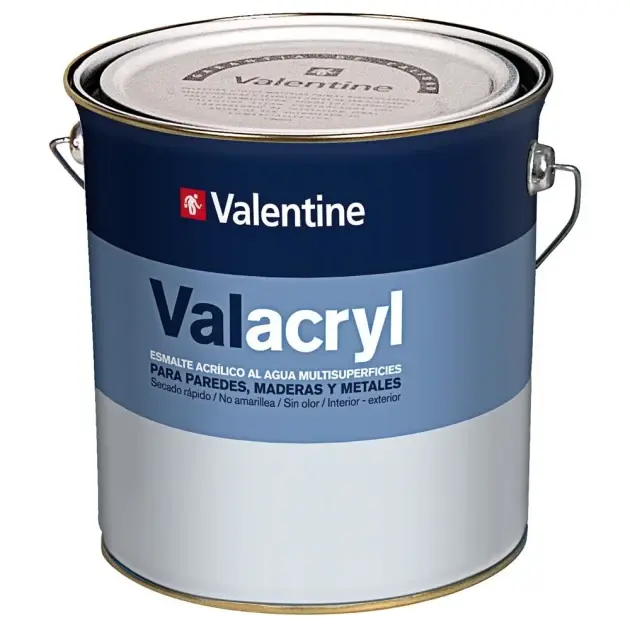 Esmalte acrílico satinado blanco 4l valentine