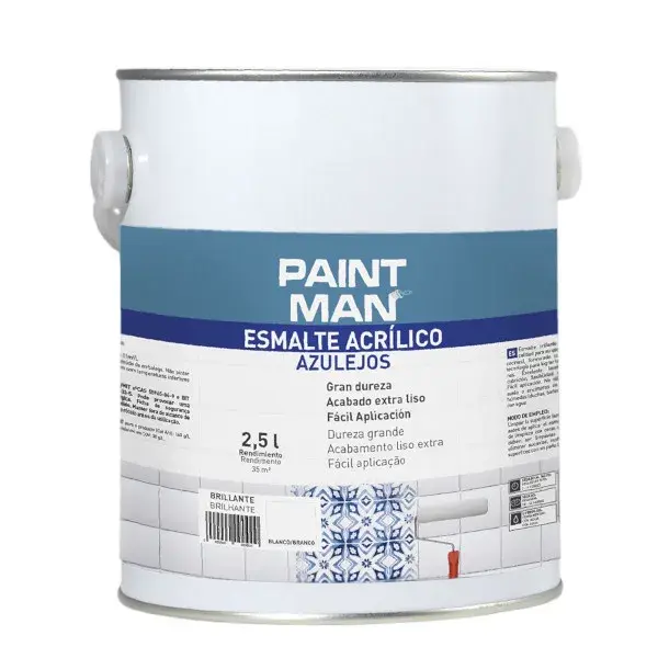 Esmalte azulejos blanco brillo 2,5l paintman