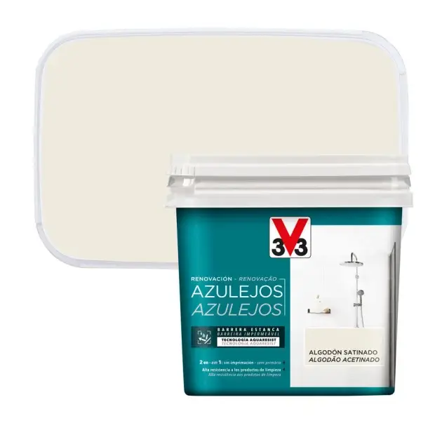 Pintura para azulejos y paneles algodón 750 ml v33