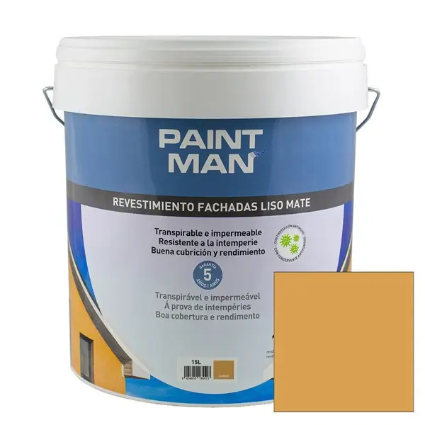 Revestimiento Fachadas Liso Mate Amarillo Albero Paintman 15L