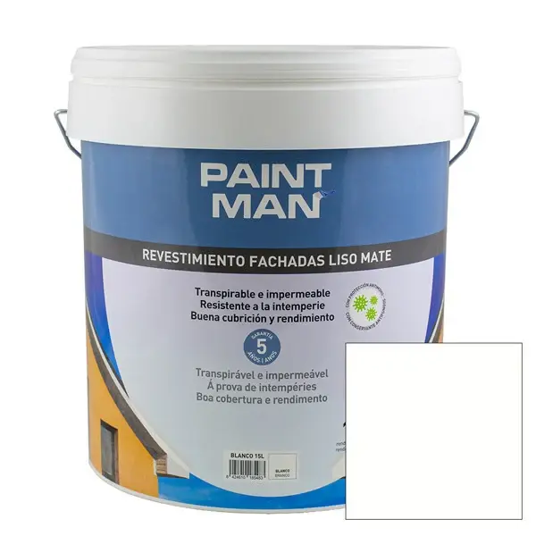 Revestimiento Fachadas Liso Mate Blanco Paintman 15L