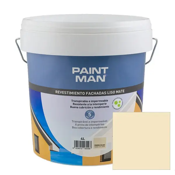 Revestimiento Fachadas Liso Mate Gris Mármol Paintman 4L