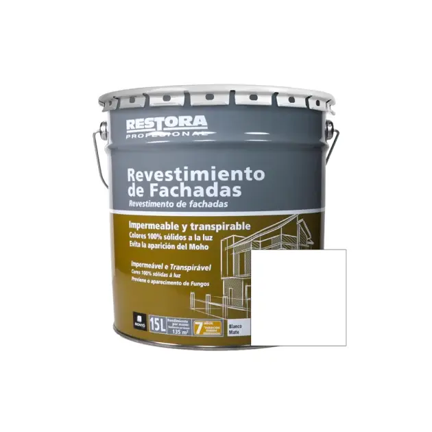 Revestimiento blanco fachadas Restora profesional 15 L