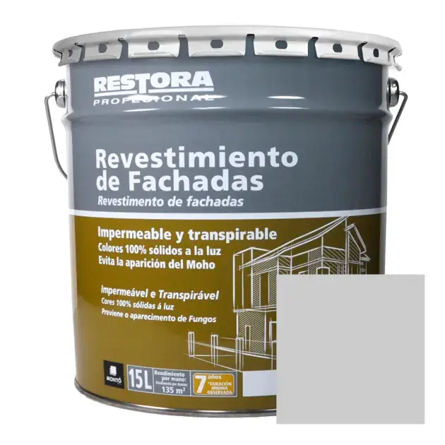 Revestimiento gris fachadas restora profesional 15 l