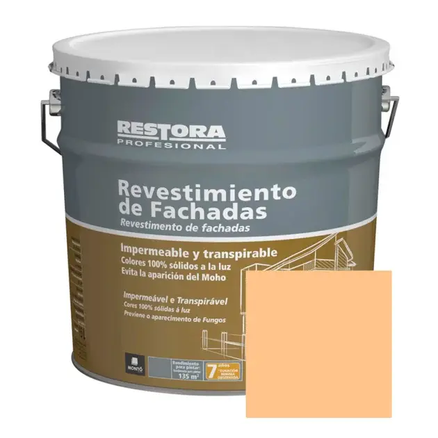 Revestimiento marfil fachadas restora profesional 15 l