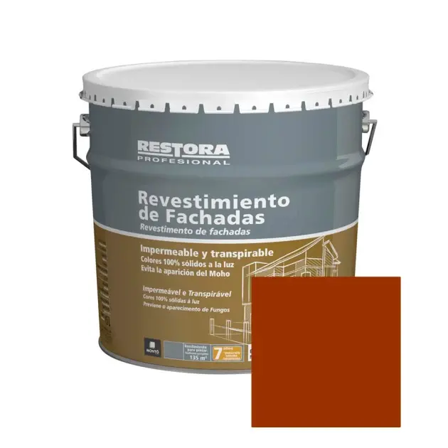 Revestimiento rojo inglés fachadas restora profesional 4 l