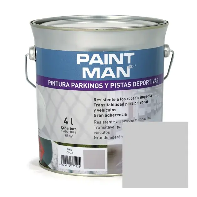 Pintura parkings y pistas deportivas gris paintman 4 l