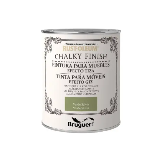 Chalky muebles 750ml verde salvia lata Bruguer