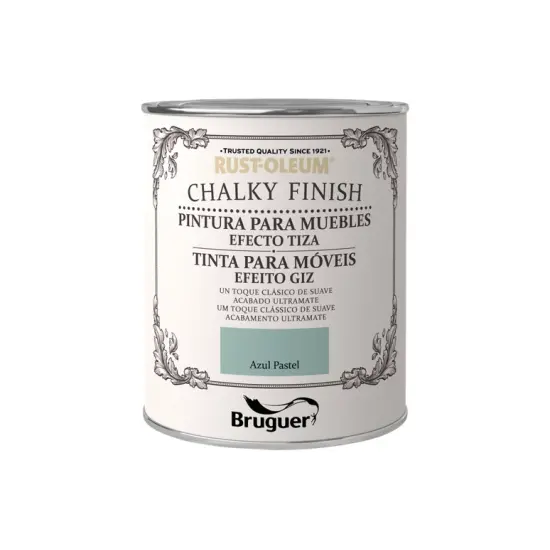 PINTURA LA TIZA CHALKY FINISH 750 ML (Azul Pastel) Bruguer