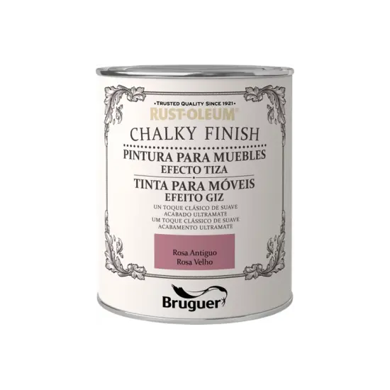 Pintura la tiza chalky finish 750 ml (rosa antigua) Bruguer