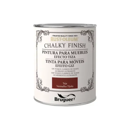 Pintura la tiza chalky finish 750 ml (teja) Bruguer