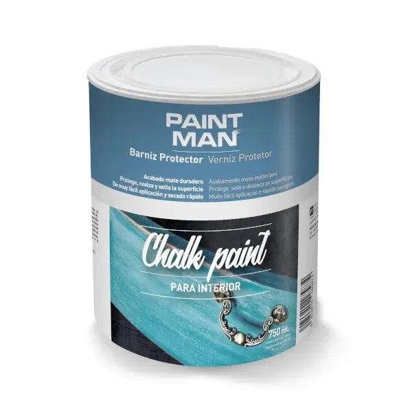 Barniz para acabado de muebles chalk paint incoloro 750 ml paintman