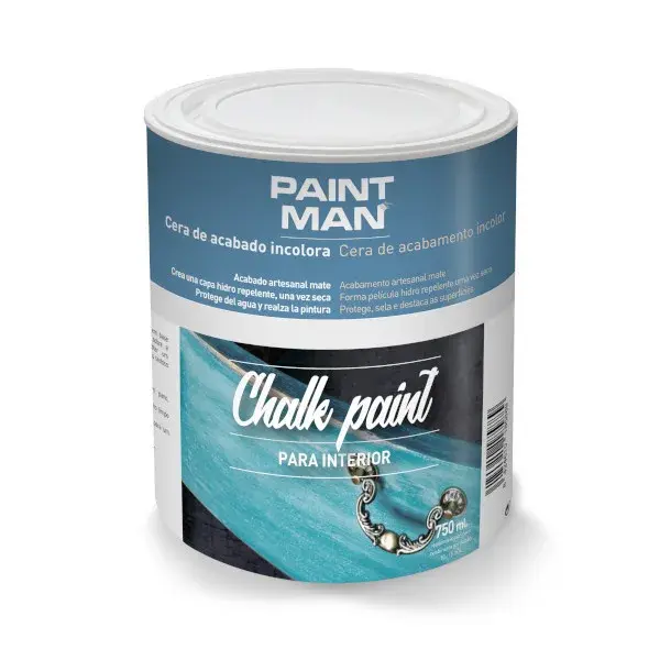 Cera para acabado de muebles chalk paint incoloro 750 ml paintman