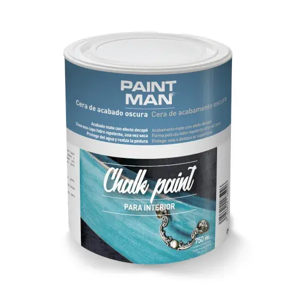 Cera para acabado de muebles chalk paint oscuro 750 ml paintman