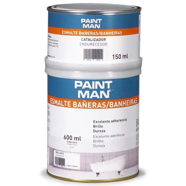 Kit esmalte bañeras brillante blanco paintman