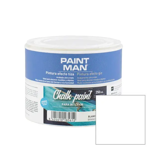 Pintura la tiza chalk paint blanco 250 ml paintman
