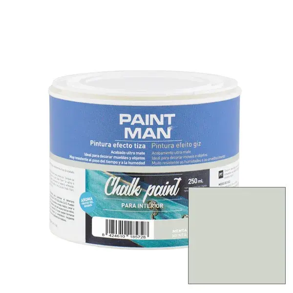 Pintura la tiza chalk paint menta 250ml paintman