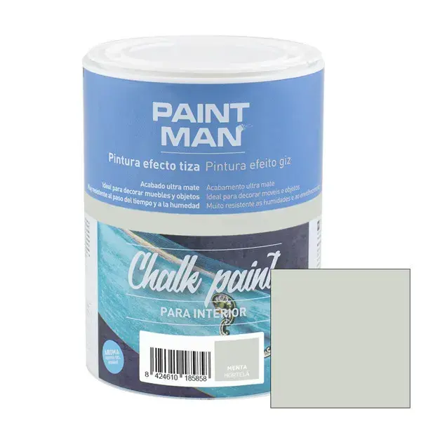 Pintura la tiza chalk paint menta 750ml paintman