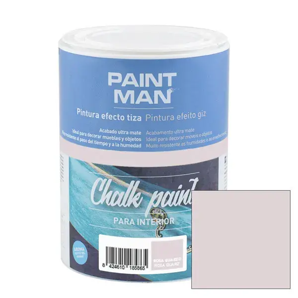Pintura la tiza chalk paint rosa cuarzo 750ml paintman