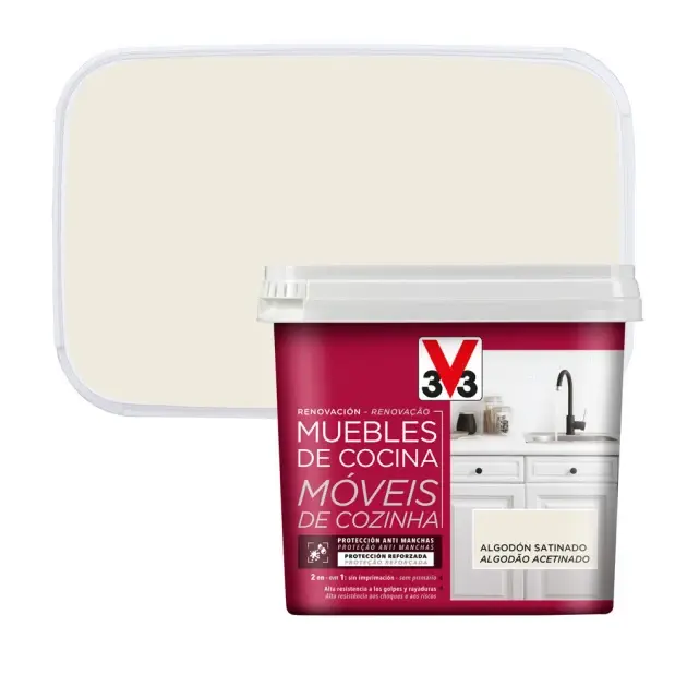 Pintura para armarios algodón 750 ml v33