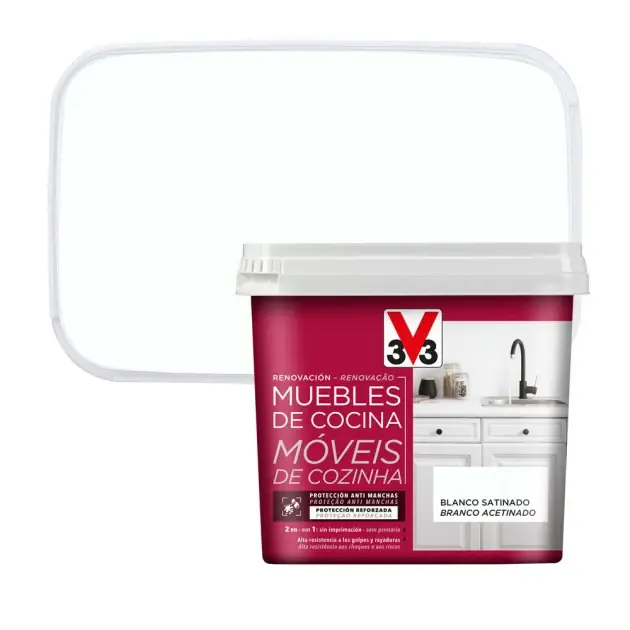 Pintura para armarios blanco 750 ml v33