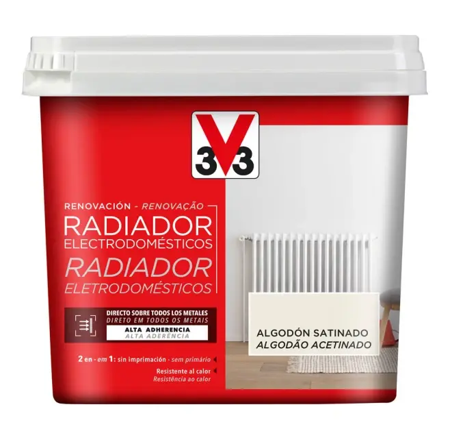 Pintura para emisores térmicos y electrodomésticos algodón 750 ml v33