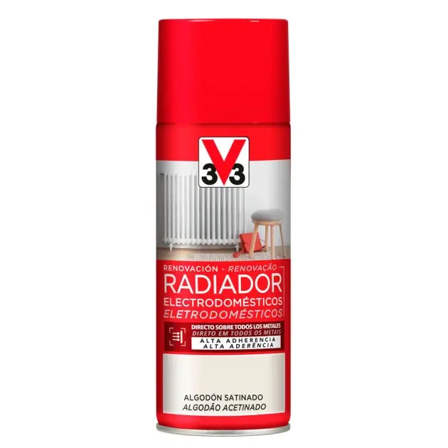 Pintura en spray para emisores térmicos y electrodomésticos algodón 400 ml v33