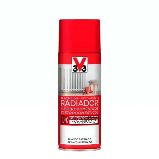 Pintura en spray para emisores térmicos y electrodomésticos blanco 400 ml v33