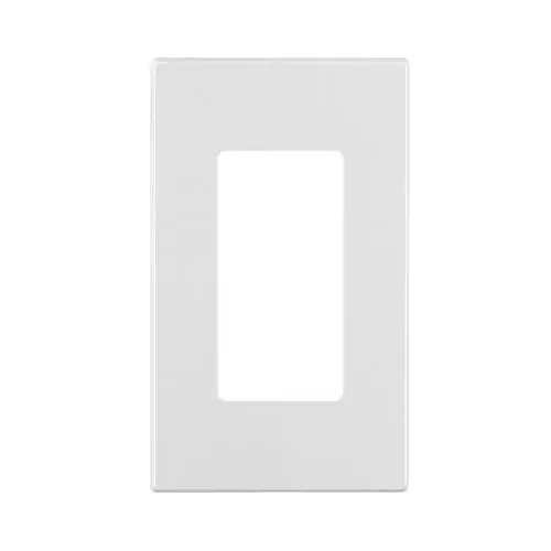 Acero Inoxidable Premium Placa de 1 ventana, Decora Plus, color blanco - Leviton