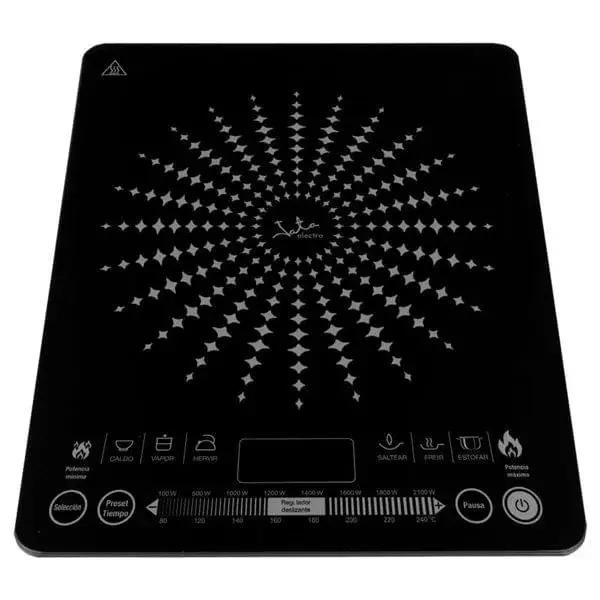 Placa de inducción Jata VIN145 Display Led 8 funciones con Iluminación Solar