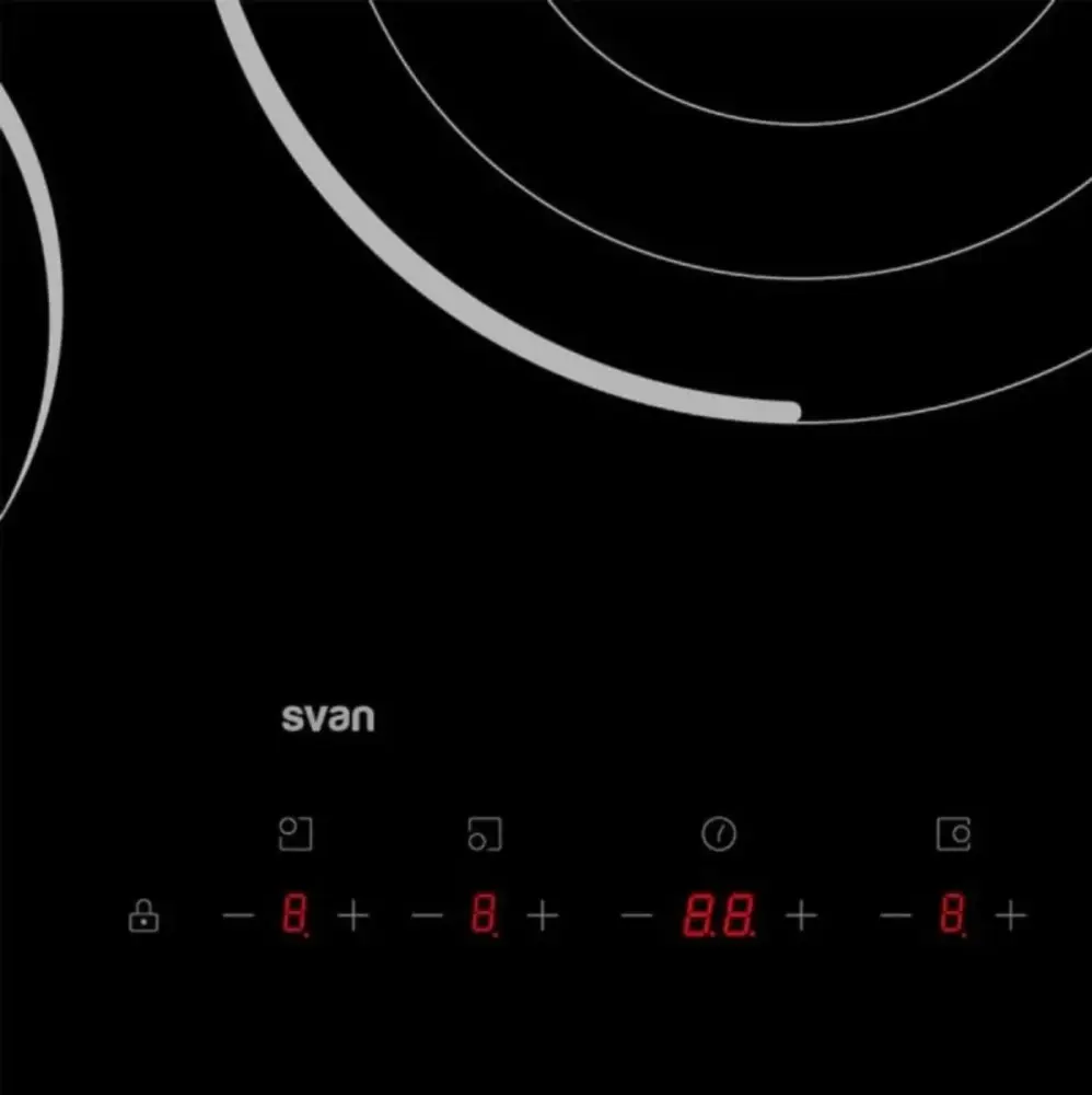 Placa vitrocerámica Wonder WV3602 6200W 3 fuegos control táctil cristal negro 59 cm