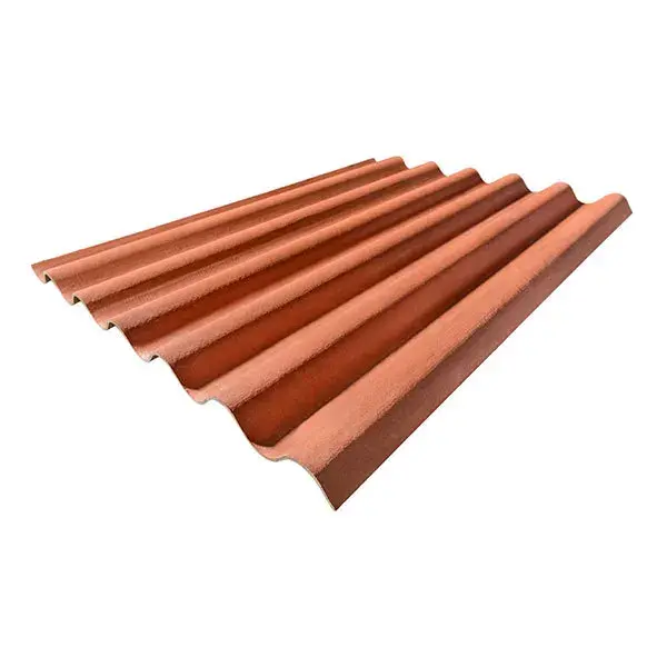 Placa de cobertura fibrocemento gran onda arcilla euronit 200 x 110 cm