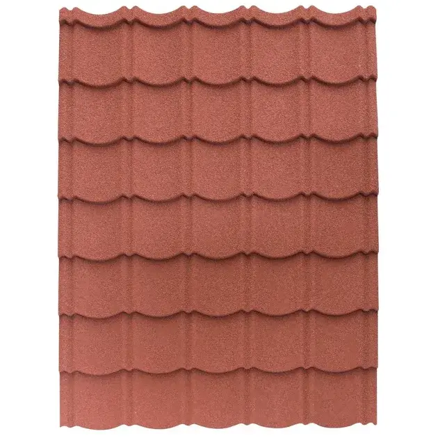 Placa metálica acabado mineral rojo