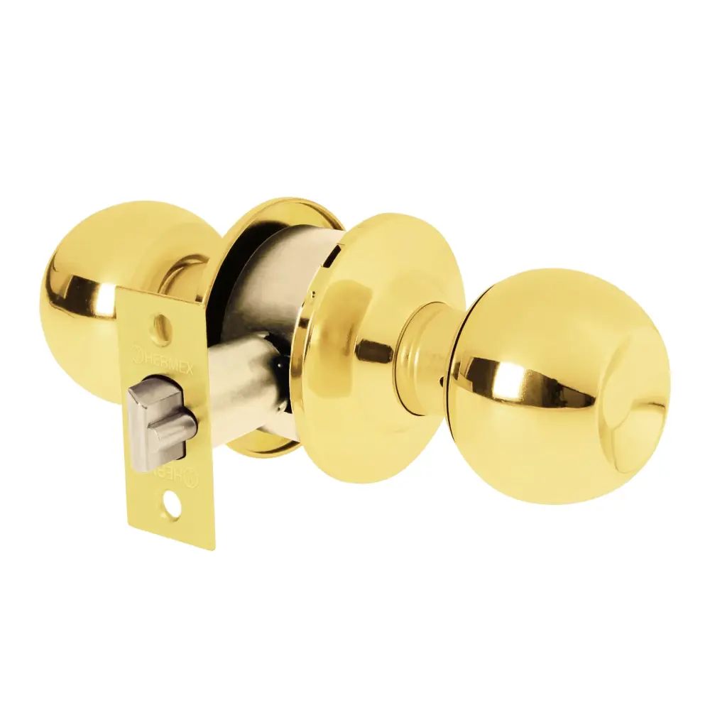 Cerradura pomo, LB, entrada, cilíndrica, Hermex Sencillo con Resistencia Impactos