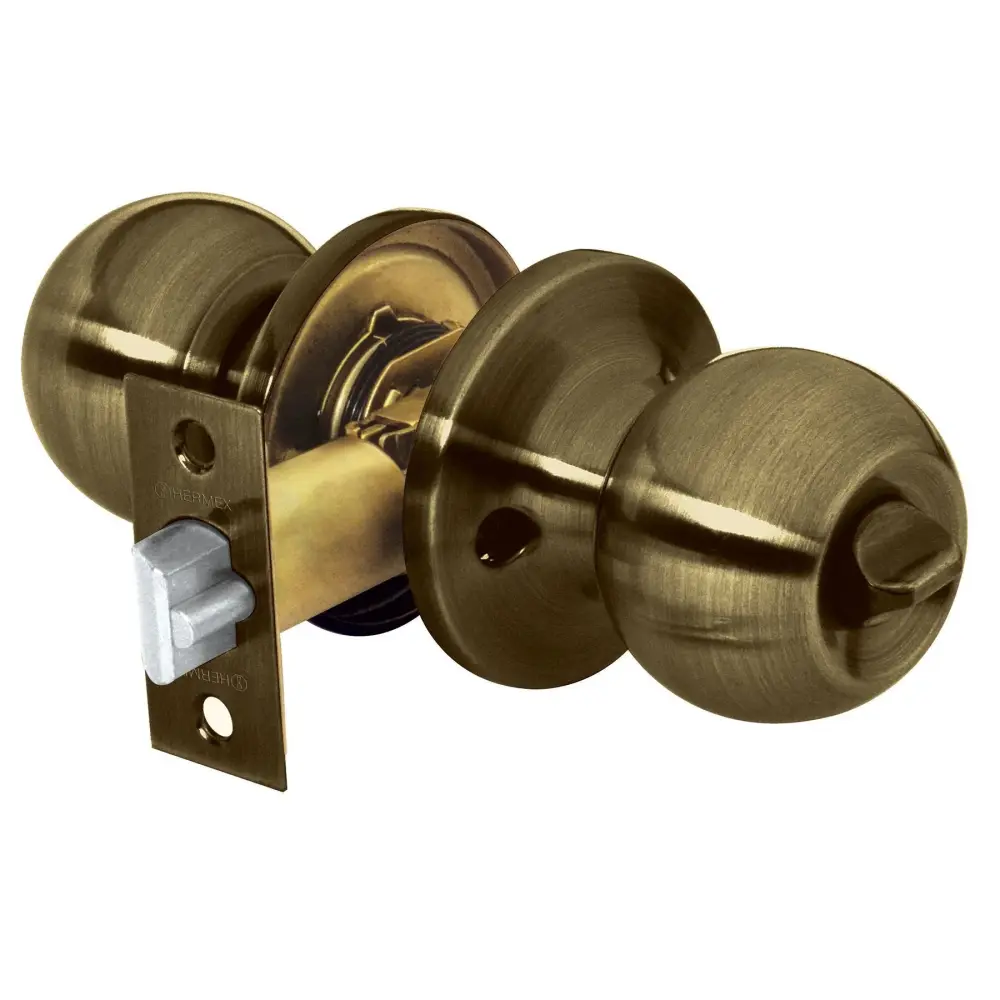 Cerradura pomo, LA, entrada, tubular, Hermex Básico Compatible con Cerradura Mul-T-Lock