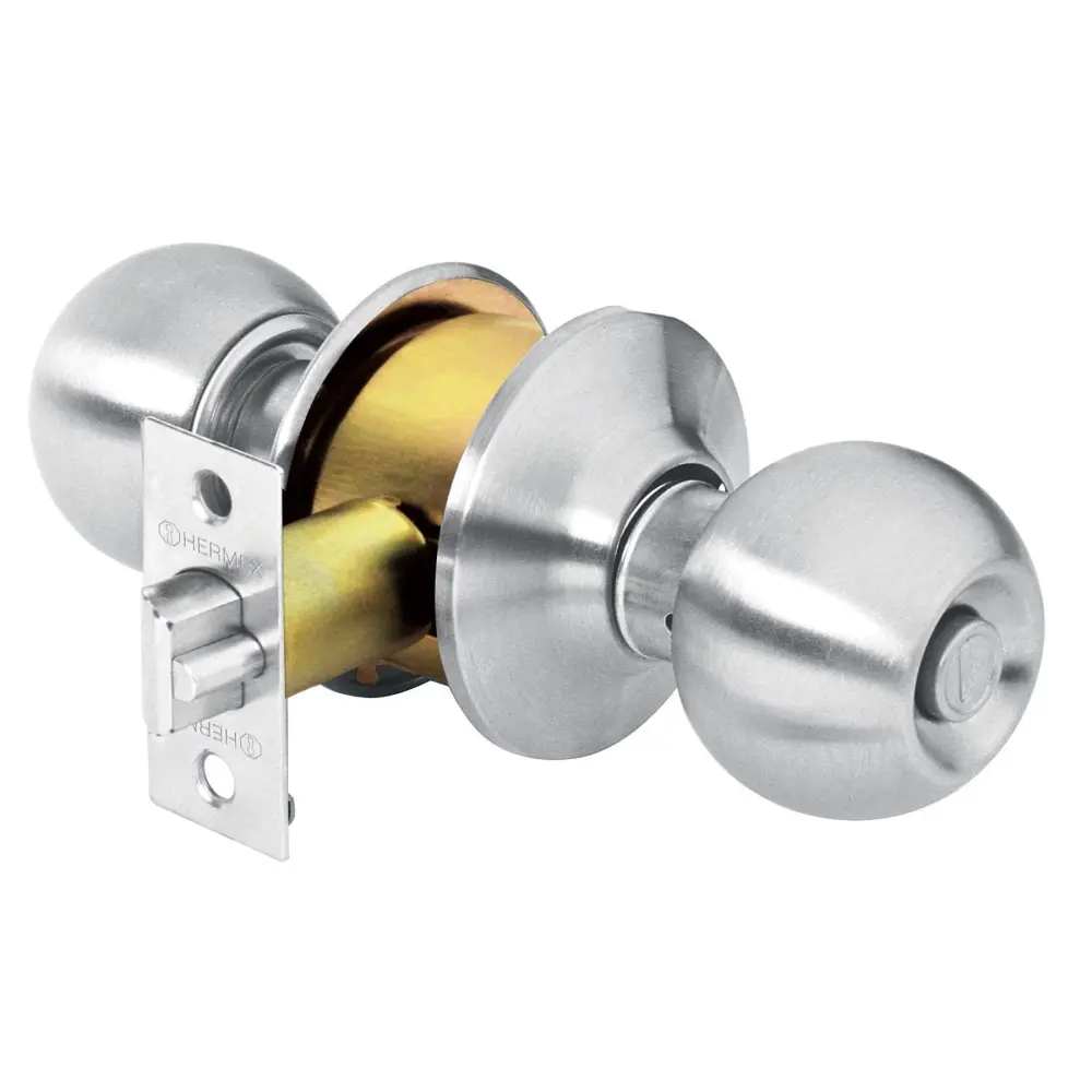 Cerradura pomo, CM, recámara, cilíndrica, Hermex Básico con 3 Llaves Incluidas