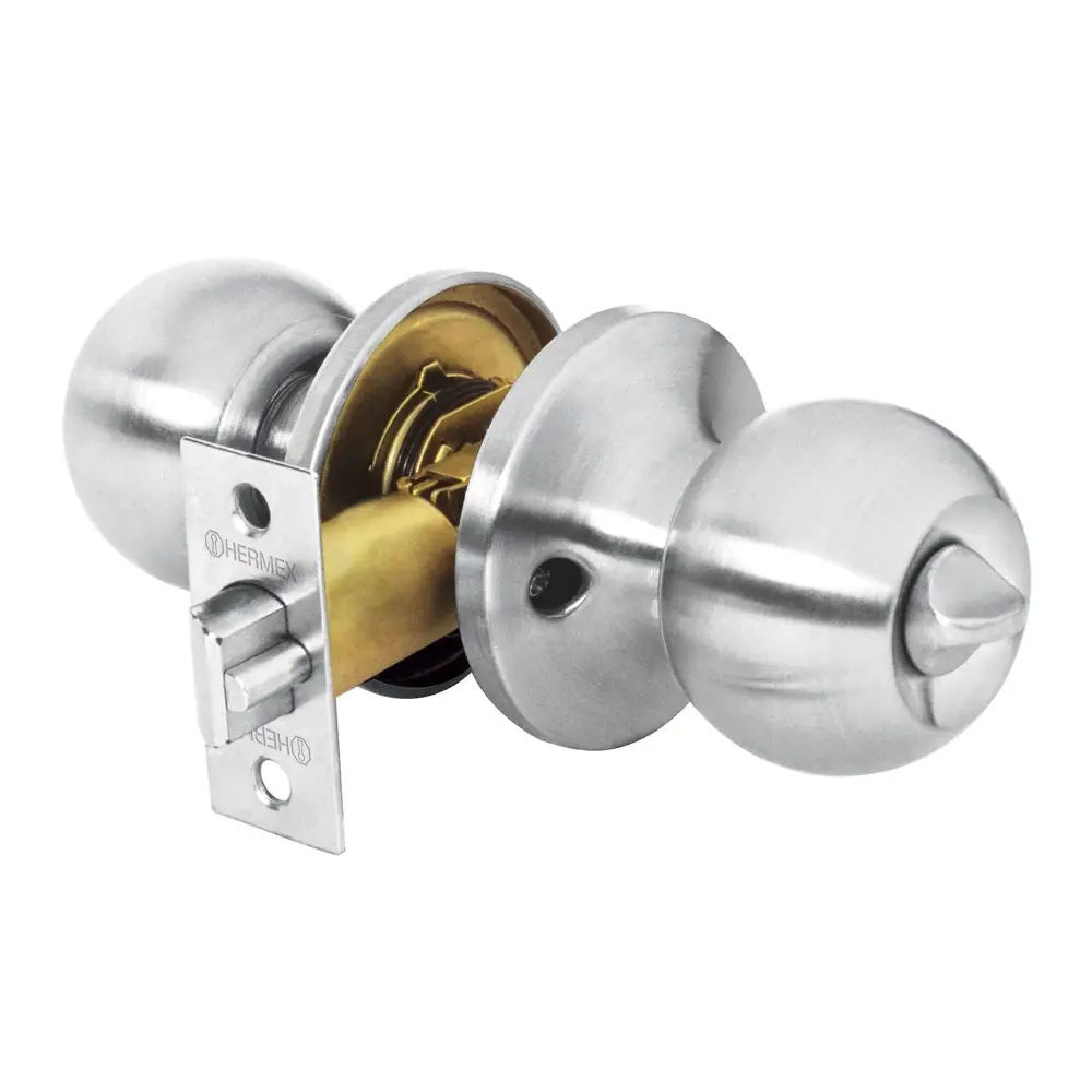 Gozne de Acero Cerradura pomo, CM, baño, tubular, Hermex Elemental