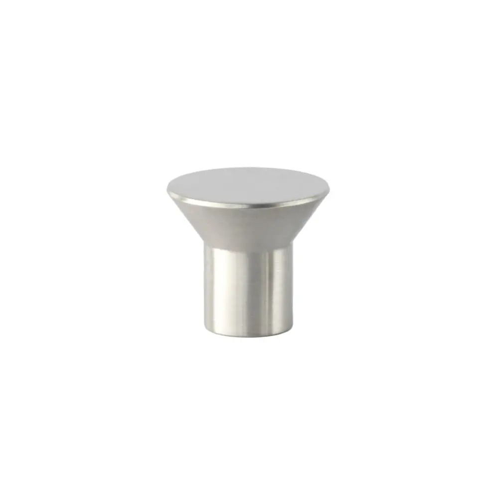 Pomo cónico de acero inoxidable ø15, evi herrajes f-1294/15 para Puertas de Madera