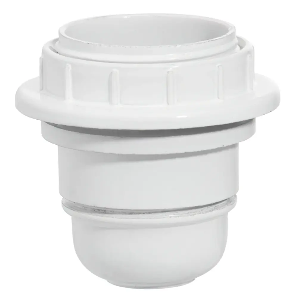 Portalamparas 4A. E-27 Con Rosca + Arandela Blanco con Certificación CE