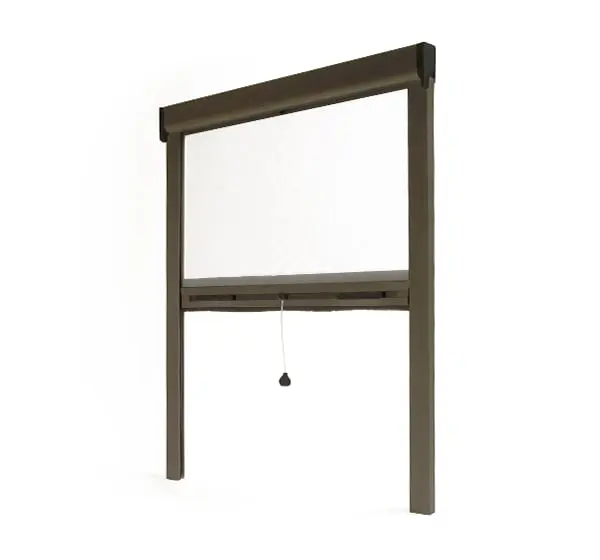 Instalación Profesional Mosquitera enrollable recortable - l 125 x al 160 cm - bronce metalizado