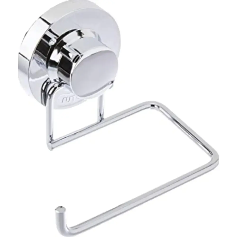 Portarrollos c/ ventosa Cromo - 9x12x10 cm para Baño Moderno