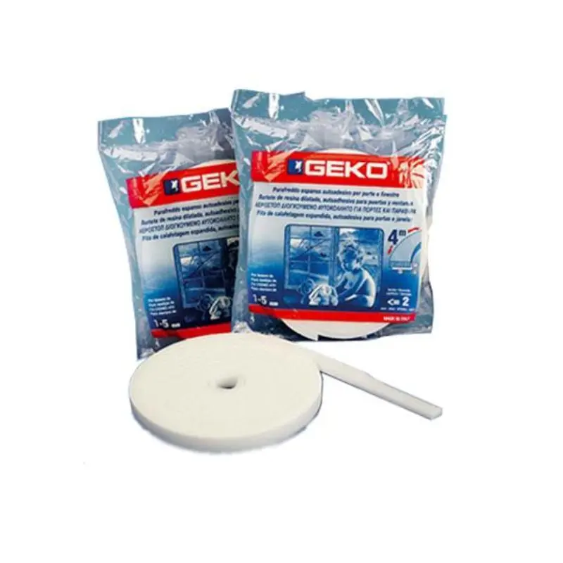 Geko burlete espuma emme color blanco 25mmx10m