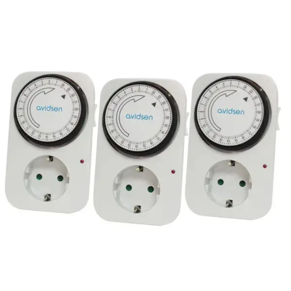 Pack 3 programadores analógicos 24 h avidsen