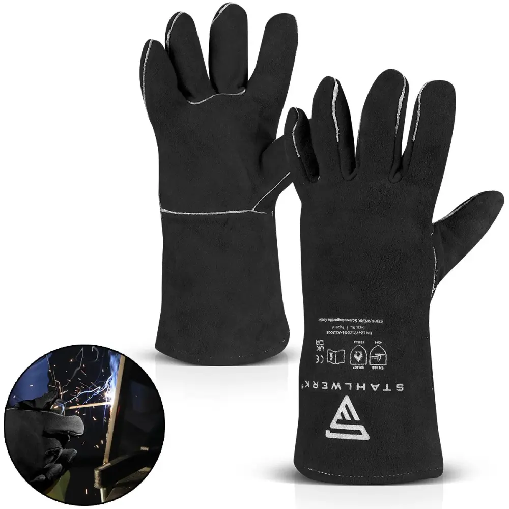 Guantes de protección de soldadura Steelworks Guantes de protección del calor extra robustos | Guantes de trabajo | Guan...