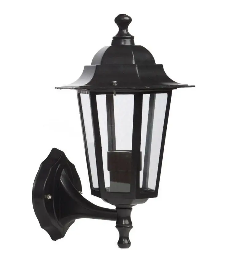 Farol de Jardín Aluminio Negro con Brazo Bajo E27