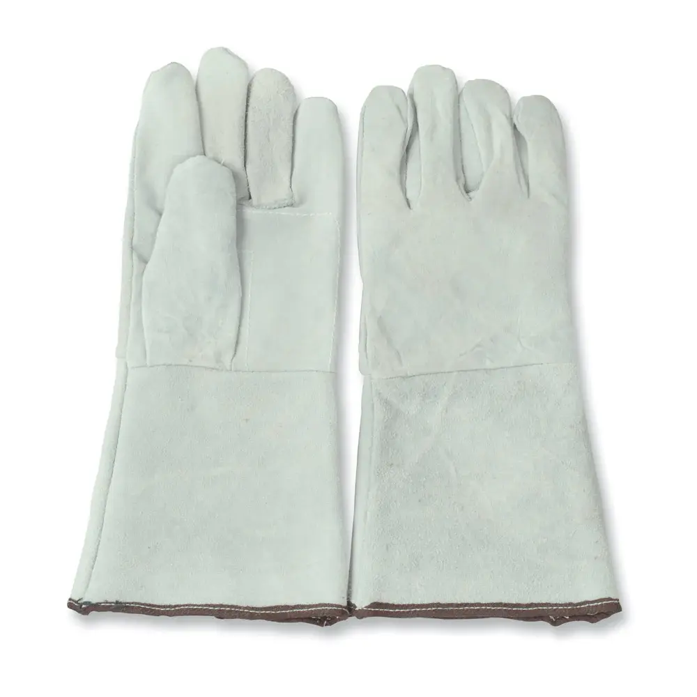 Guantes de carnaza con refuerzo en palma y puño prolongado unitalla Surtek