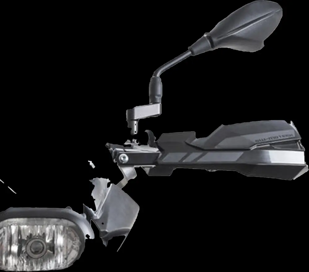 Kit de protectores de manos KOBRA. Negro. BMW F650GS/ F800GS/ R1200GS Adv, Tiger. Pack de 3 Unidades